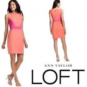 LOFT Colorblock Sheath Dress